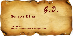 Gerzon Dina névjegykártya